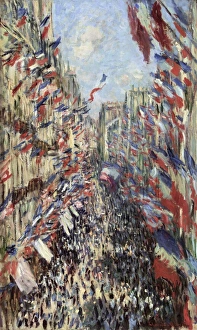 MONET: CELEBRATION, 1878. The Rue Montorgueil in Paris. Celebration of June 30, 1878 MONET: CELEBRATION, 1878. The Rue Montorgueil in Paris. Celebration of June 30, 1878
