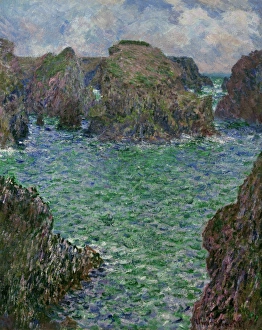 MONET: PORT-GOULPHAR, 1887. Port-Goulphar, Belle-Ile. Oil on canvas, Claude Monet MONET: PORT-GOULPHAR, 1887. Port-Goulphar, Belle-Ile. Oil on canvas, Claude Monet