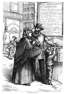 NAST: LABOR UNION, 1871. The Workingmans Mite NAST: LABOR UNION, 1871. The Workingmans Mite