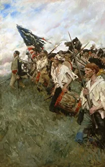 American patriotism/nation makers depicts battle brandywine 1777 American patriotism/nation makers depicts battle brandywine 1777
