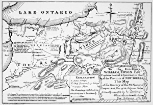 SIX NATIONS: MAP, 1771. Map of the country of the Six Nations, created by Guy Johnson for the Province of New York SIX NATIONS: MAP, 1771. Map of the country of the Six Nations, created by Guy Johnson for the Province of New York