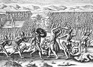 NATIVE AMERICANS: FLORIDA BATTLE. Florida Native Americans fighting each other NATIVE AMERICANS: FLORIDA BATTLE. Florida Native Americans fighting each other