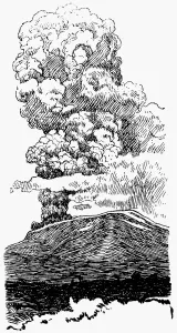 Nature Prints: Cauliflower Clouds Print, Pen-and-ink Drawing