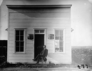 NEBRASKA: EDITOR, 1886. James E. McCray, newspaper editor and postmaster in Sargent NEBRASKA: EDITOR, 1886. James E. McCray, newspaper editor and postmaster in Sargent