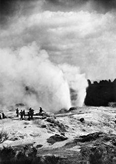 NEW ZEALAND: GEYSER, c1910. Pohutu Geyser, Whakarewarewa, Rotorua, Auckland Province NEW ZEALAND: GEYSER, c1910. Pohutu Geyser, Whakarewarewa, Rotorua, Auckland Province