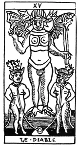 Occult Prints: 16th-century French woodcut print of The Devil