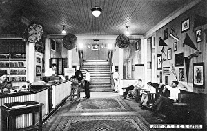 PANAMA: CANAL ZONE, c1910. Lobby of the Y PANAMA: CANAL ZONE, c1910. Lobby of the Y