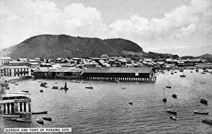 PANAMA HARBOR, c1910. View of the harbor and part of Panama City, Panama, on the Pacific Ocean PANAMA HARBOR, c1910. View of the harbor and part of Panama City, Panama, on the Pacific Ocean