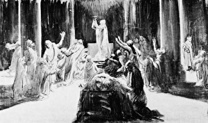 PARSIFAL. Design by Paul von Joukowsky for the closing scene of Act III of Richard PARSIFAL. Design by Paul von Joukowsky for the closing scene of Act III of Richard