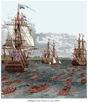 The passage of British troops from Staten Island to Gravesend Bay, 22 August 1776 The passage of British troops from Staten Island to Gravesend Bay, 22 August 1776