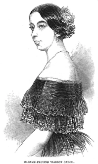 PAULINE VIARDOT-GARCIA (1821-1910). French mezzo-soprano. Wood engraving, English, 1848 PAULINE VIARDOT-GARCIA (1821-1910). French mezzo-soprano. Wood engraving, English, 1848
