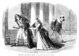 Performing Arts Prints: Wood engraving print of Shakespeare Pavilion, 1864