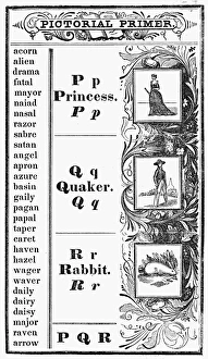 PICTORIAL PRIMER, c1845. Pages from an American primer PICTORIAL PRIMER, c1845. Pages from an American primer