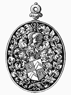 POCKET WATCH, 19th CENTURY. Design for a watch back, German, 19th century POCKET WATCH, 19th CENTURY. Design for a watch back, German, 19th century