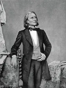 Print of Franz Liszt, a Hungarian pianist and composer