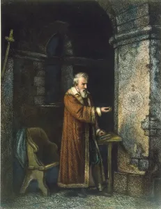 Physicist Prints: Galileo Galilei Print, Mezzotint