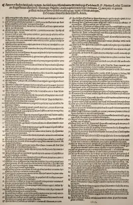 Martin Luther Prints: Print of Martin Luther's 95 theses nailed to a church door in 1517