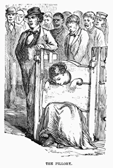 American Crime History Prints: PRISON: THE TOMBS. The pillory at the Tombs prison