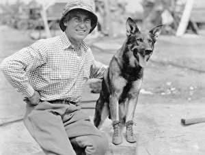 RIN-TIN-TIN (1916-1932). American canine actor. With his owner, Lee Duncan RIN-TIN-TIN (1916-1932). American canine actor. With his owner, Lee Duncan
