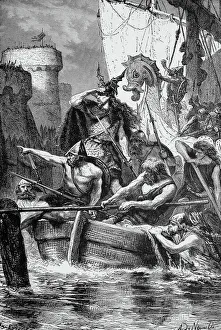 ROLLO (c860-c931). Norse chieftain and Viking leader. Rollo and his fleet attack Paris ROLLO (c860-c931). Norse chieftain and Viking leader. Rollo and his fleet attack Paris