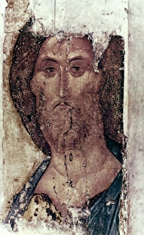 RUSSIAN ICONS: THE SAVIOUR. By Andrei Rublev, c1400 RUSSIAN ICONS: THE SAVIOUR. By Andrei Rublev, c1400