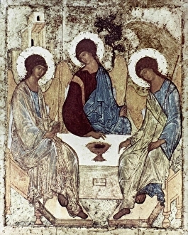 RUSSIAN ICONS: THE TRINITY. By Andrei Rublev. Wood, 1411 RUSSIAN ICONS: THE TRINITY. By Andrei Rublev. Wood, 1411