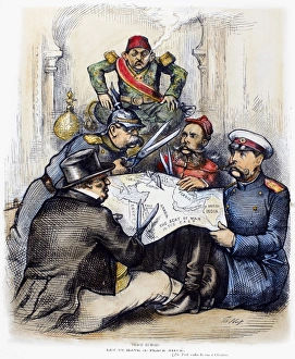RUSSO-TURKISH WAR, 1877. Peace Rumors. American cartoon by Thomas Nast, 1877 RUSSO-TURKISH WAR, 1877. Peace Rumors. American cartoon by Thomas Nast, 1877