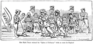 SAMUEL L. CLEMENS CARTOON. Cartoon of Mark Twain, pseudonym of American humorist SAMUEL L. CLEMENS CARTOON. Cartoon of Mark Twain, pseudonym of American humorist
