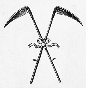 SCYTHES, 19th CENTURY. Line engraving, 19th century SCYTHES, 19th CENTURY. Line engraving, 19th century
