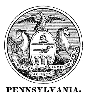 The seal of Pennsylvania, one of the original Thirteen States The seal of Pennsylvania, one of the original Thirteen States