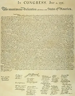 Signed copy of the Declaration of Independence, 4 July 1776 Signed copy of the Declaration of Independence, 4 July 1776