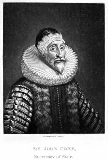 Images Dated 8th December 2006: SIR JOHN COKE (1563-1644). Secretary of State to King Charles I of England. Mezzotint
