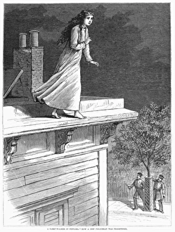 SLEEPWALKING, 1880. A sleep-walker in Newark. How a new policeman was frightened SLEEPWALKING, 1880. A sleep-walker in Newark. How a new policeman was frightened