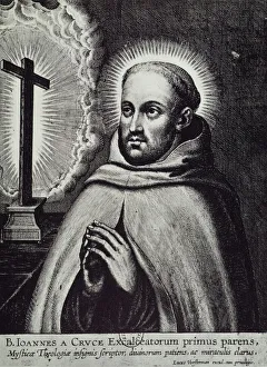 ST. JOHN OF THE CROSS (1542-1591). Spanish mystic and poet. Line engraving, 17th century ST. JOHN OF THE CROSS (1542-1591). Spanish mystic and poet. Line engraving, 17th century