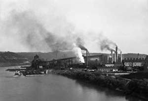 STEEL MILLS, 1938. Steel mills along Monongahela River, Clairton, Pennsylvania STEEL MILLS, 1938. Steel mills along Monongahela River, Clairton, Pennsylvania