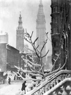 STIEGLITZ: NEW YORK, c1914. Two Towers -- New York. Photograph by Alfred Stieglitz, c1914 STIEGLITZ: NEW YORK, c1914. Two Towers -- New York. Photograph by Alfred Stieglitz, c1914