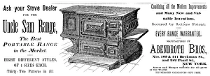 STOVE, 1876. American cast-iron stove, 1876 STOVE, 1876. American cast-iron stove, 1876