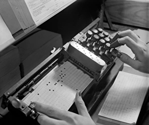 Print of a Tabulating Machine, c1940