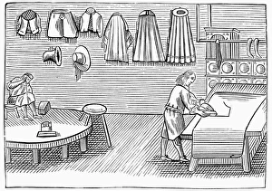 TAILOR, 1659. Woodcut from the 1659 English edition of Jan Amos Comenius Orbis TAILOR, 1659. Woodcut from the 1659 English edition of Jan Amos Comenius Orbis