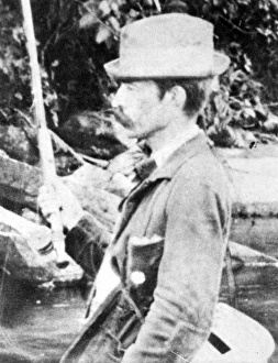 THEODORE GORDON (1854-1915). American angler. On the Neversink, c1912 THEODORE GORDON (1854-1915). American angler. On the Neversink, c1912