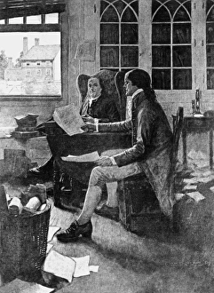 Thomas Jefferson reading his rough draft of the Declaration of Independence to Benjamin Thomas Jefferson reading his rough draft of the Declaration of Independence to Benjamin