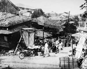 TOKYO EARTHQUAKE, 1923. Akasaka, a residential area of Tokyo, Japan, in ruins after TOKYO EARTHQUAKE, 1923. Akasaka, a residential area of Tokyo, Japan, in ruins after