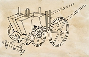 Tull's Seed Drill Print: Line Engraving