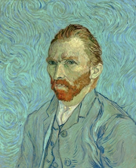 VAN GOGH: SELF PORTRAIT. Oil on canvas, Vincent van Gogh, 1889 VAN GOGH: SELF PORTRAIT. Oil on canvas, Vincent van Gogh, 1889