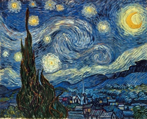 VAN GOGH: STARRY NIGHT. The Starry Night. Oil on canvas by Vincent Van Gogh, 1889 VAN GOGH: STARRY NIGHT. The Starry Night. Oil on canvas by Vincent Van Gogh, 1889