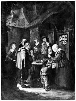 VAN MIERIS: CHARLATAN. A Charlatan'. Oil on canvas by Frans van Mieris (1635-1681) VAN MIERIS: CHARLATAN. A Charlatan'. Oil on canvas by Frans van Mieris (1635-1681)