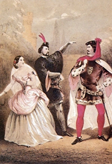 VERDI: IL TROVATORE. Lucy Escott as Leonora, Augustus Braham as Manrico, and Henri VERDI: IL TROVATORE. Lucy Escott as Leonora, Augustus Braham as Manrico, and Henri