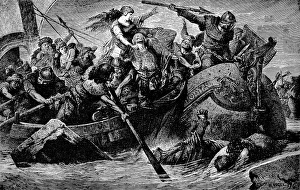 VIKINGS: RAIDING. A Norse raid under Olaf Tryggvesson, c994 A VIKINGS: RAIDING. A Norse raid under Olaf Tryggvesson, c994 A