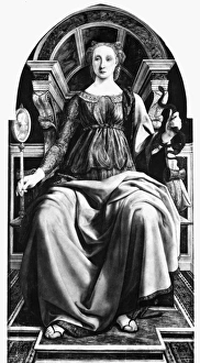 VIRTUES: PRUDENCE c1470. Allegory of Prudence. Oil on panel by Piero and Antonio Pollaiuolo VIRTUES: PRUDENCE c1470. Allegory of Prudence. Oil on panel by Piero and Antonio Pollaiuolo
