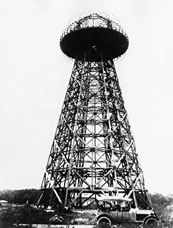 WARDENCLYFFE TOWER, c1910. Wardenclyffe Tower, also known as Tesla Tower, a wireless WARDENCLYFFE TOWER, c1910. Wardenclyffe Tower, also known as Tesla Tower, a wireless